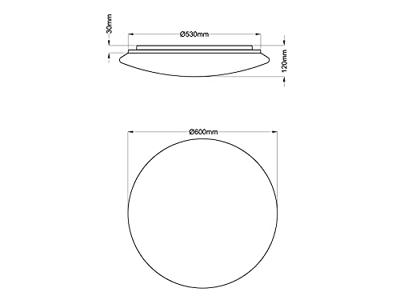 Trio Led plafonniereKato met nachtfunctie - R67609100
