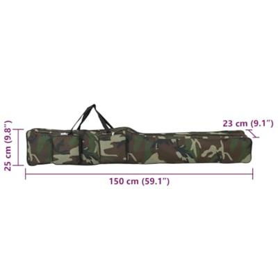 VidaXL Hengeltas 150 cm camouflage oxford stof groen VidaXL Hengeltas 150 cm camouflage oxford stof groen