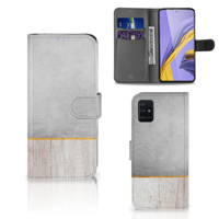 Samsung Galaxy A51 | Book Style Case | Wood Concrete - thumbnail