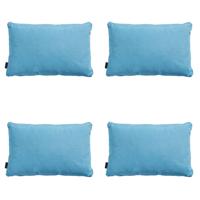 Sierkussen met bies Panama aqua 60 cm x 40 cm (4 stuks) Madison - Madison - thumbnail