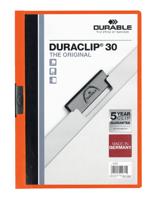 Klemmap Durable Duraclip A4 3mm 30 vellen oranje - thumbnail