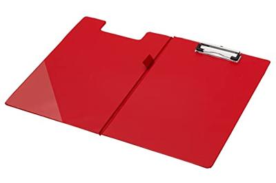Q-CONNECT klemplaat, PP, ft A4, dubbel, rood