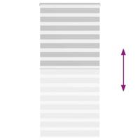 Zebra rolgordijn 110x230 cm stofbreedte 105,9 cm lichtgrijs - thumbnail