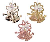 Ornament plc klok roze l8 cm Kurt S. Adler - Kurt s adler - thumbnail