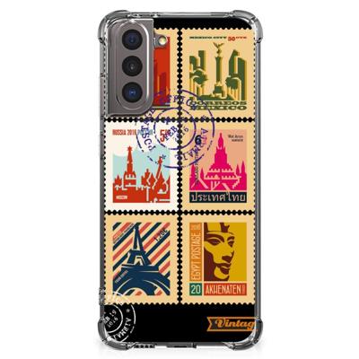 Samsung Galaxy S21 Telefoonhoesje met valbescherming Postzegels Samsung Galaxy S21 Telefoonhoesje met valbescherming Postzegels