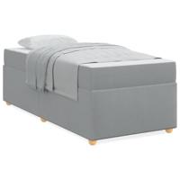 Bedframe met matras Anders Lichtgrijs 90 x 190 cm Stof - thumbnail