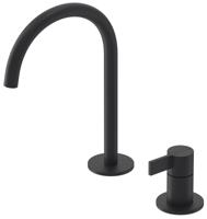 IVY Pact Wastafelmengkraan - 2-gats - bladmontage - uitloop - coldstart - Mat zwart PED 6101302 - thumbnail