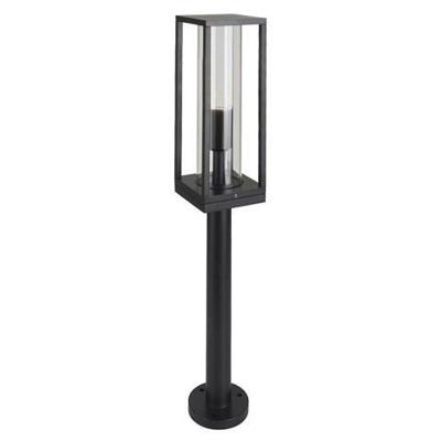 LED's Light LED Lantaarnpaal Tuinlamp met glazen ruiten - E27 fitting - IP44 - 80 cm - Zwart