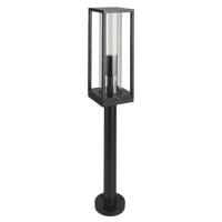 LED's Light LED Lantaarnpaal Tuinlamp met glazen ruiten - E27 fitting - IP44 - 80 cm - Zwart - thumbnail