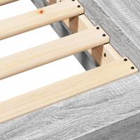Bedframe bewerkt hout grijs sonoma eikenkleurig 120x200 cm - thumbnail