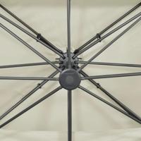VidaXL Zweefparasol met dubbel dak 400x300 cm zandkleurig - thumbnail