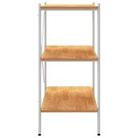 VidaXL Opbergrek 3-laags 80x40x92 cm wit en eikenkleurig - thumbnail