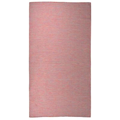 VidaXL Buitenkleed platgeweven 80x150 cm rood VidaXL Buitenkleed platgeweven 80x150 cm rood