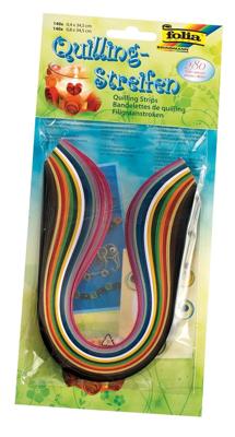 Filigraanstroken Folia 140 stuks 0.4x34.5cm en 140 stuks 0.8x34.5cm assorti kleuren