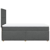 Boxspring met matras stof donkergrijs 90x190 cm - thumbnail