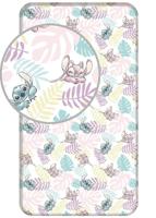 Stitch hoeslaken Bladeren - Eenpersoons - 90 x 200 cm - Katoen - thumbnail