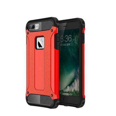 iPhone 7 Plus & 8 Plus robuust pantser TPU + Kunststof back cover Hoesje (rood)