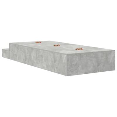 Opbergbedframe Beton Grijs 236.5 x 80 x 31.5 cm Bewerkt hout