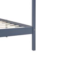Hemelbedframe massief grenenhout grijs 90x200 cm - thumbnail