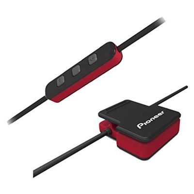 Pioneer CL5BT In-Ear Sport hoofdtelefoon met Bluetooth (ClipWear), muziekweergave tot 8 uur, IPX4 spatwaterdicht, handsfree-functie, inline-afstandsbediening, voor Apple en Android, rood