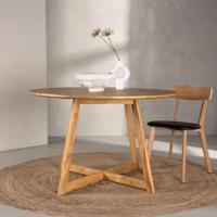 Nohr Ronde Inklapbare Eettafel 'Alece' Rubberhout, 120cm - thumbnail