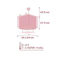 Dalber Kinderkamer hanglampLittle Fox roze - 64582 - thumbnail