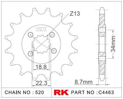 RK Sprocket 520 15z standard