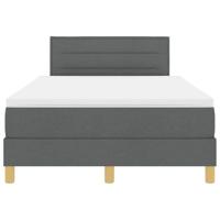Boxspring Bed met Matras & LED Donkergrijs 120x190 cm Stof - thumbnail