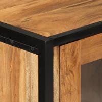 3-delige Badkamermeubelset ijzer en massief acaciahout - thumbnail