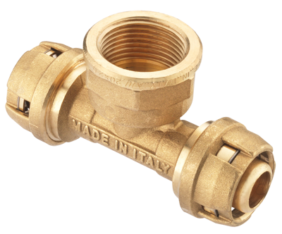 Cornat Steekfitting T-Stuk 16X1/2Vx16 Ms - VRST660940 Cornat Steekfitting T-Stuk 16X1/2Vx16 Ms - VRST660940