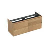 Onderkast Forzalaqua Reno 140x51x60 Cm 4 Lades Softclose Eiken Smoke - thumbnail