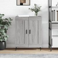 Dressoir 69,5x34x90 cm bewerkt hout grijs sonoma eikenkleurig - thumbnail