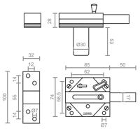 Veiligheidsslot Micel Zilverkleurig Staal - thumbnail