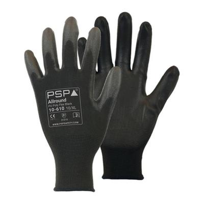 PSP - 10-610 PU Zwart Werkhandschoen 12 Paar Maat 10/XL - Per stuk