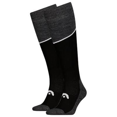 HEAD Skisokken Kneehigh 2-pack Black / Grey Melange-35/38