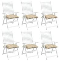 VidaXL Palletkussens 6 st 50x50x7 cm oxford stof beige - thumbnail