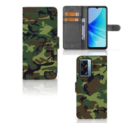 OPPO A77 5G | A57 5G | Telefoon Hoesje | Army Dark