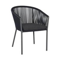 Reims Stapelbare Eetkamerstoel 12053 - Alu Zwart (set van 2) - thumbnail