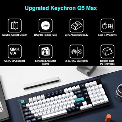 Keychron Q5 Max QMK/VIA toetsenbord - thumbnail