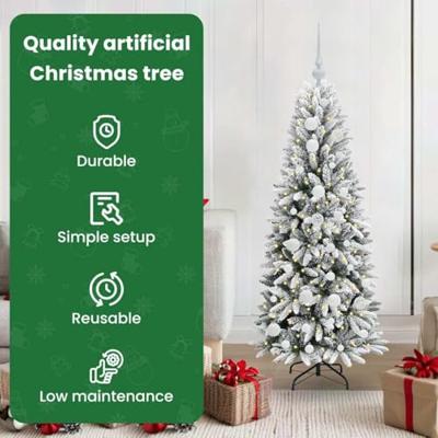 VidaXL Kunstkerstboom wit 120 cm pvc en plastic en staal en pe