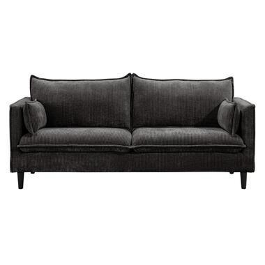 Bank Sem 2,5-zits - ribstof - antraciet