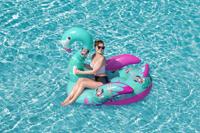 Bestway opblaasdier flamingo junior 173 x 170 cm PVC blauw/paars - thumbnail