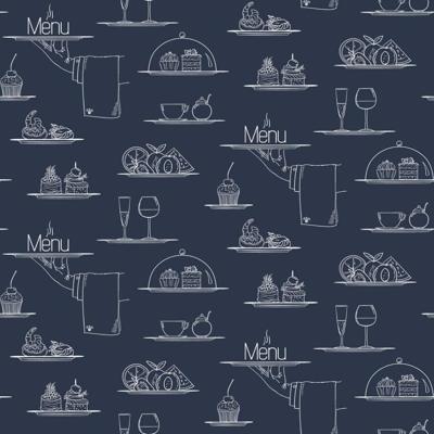 Galerie Just Kitchens Behang met menu eten en drinken - G45407