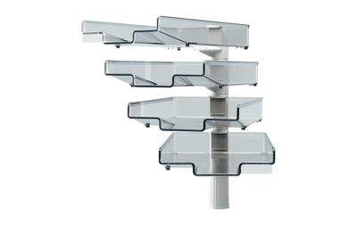 Brievenbak Hansa met 360 graden zwenkarm 4stuks grijs