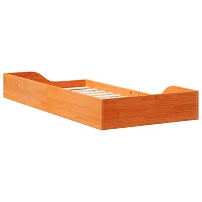 Bedframe Wasbruin 75 x 190 cm Massief grenenhout