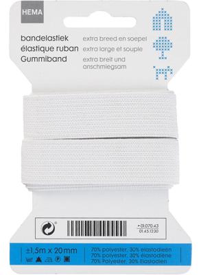 HEMA Bandelastiek 1.5mx20mm soepel zwart (zwart)