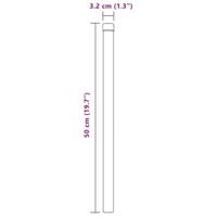 Hekpalen 12 pcs Grijs 50 cm Poedergecoat staal - thumbnail
