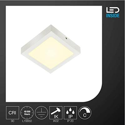 SLV 1003018 SENSER 18 LED-plafondlamp LED vast ingebouwd 12 W Wit SLV 1003018 SENSER 18 LED-plafondlamp LED vast ingebouwd 12 W Wit
