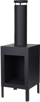 ProGarden vuurhaard met schoorsteen 100 cm zwart