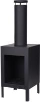 ProGarden vuurhaard met schoorsteen 100 cm zwart - thumbnail